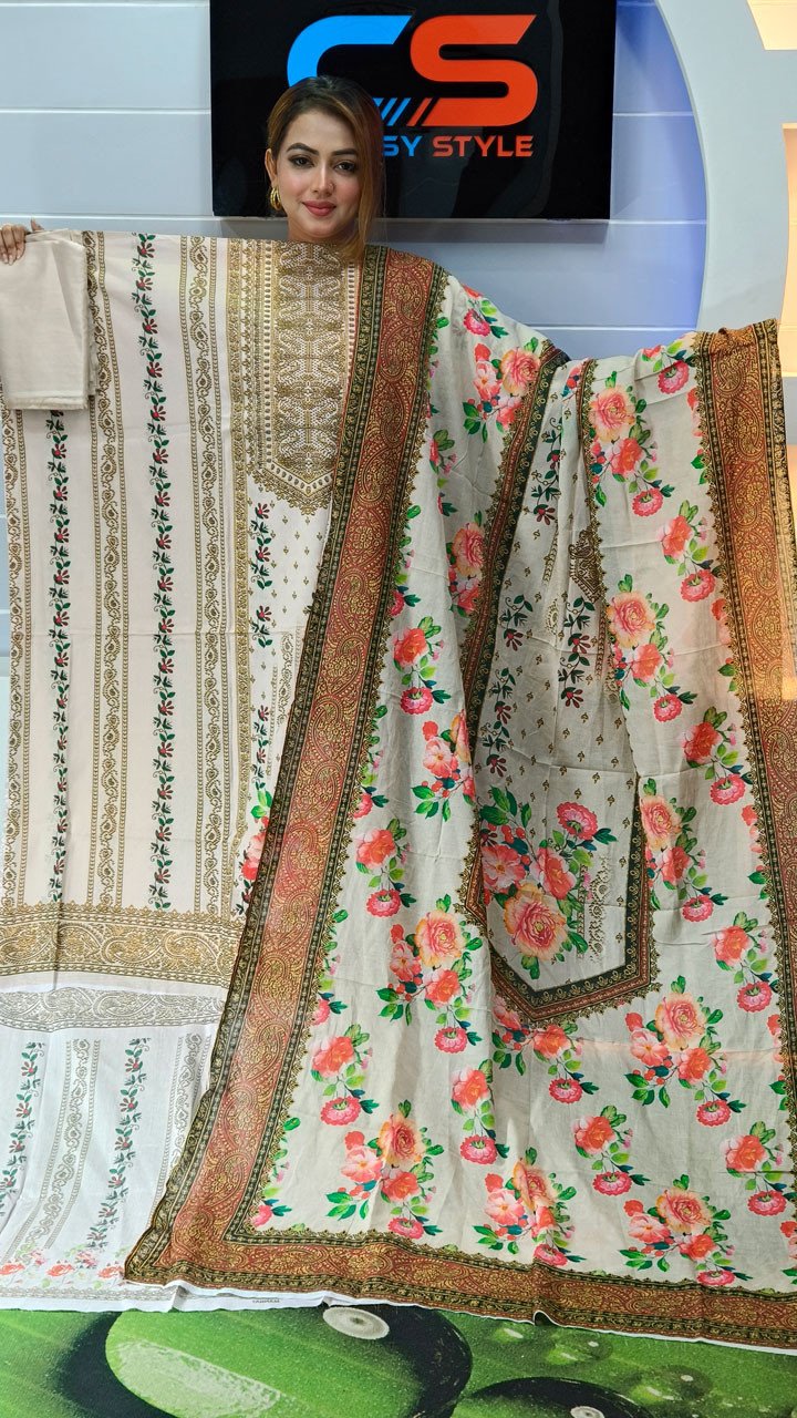 New Premium Zom Zom Lawn Three Piece