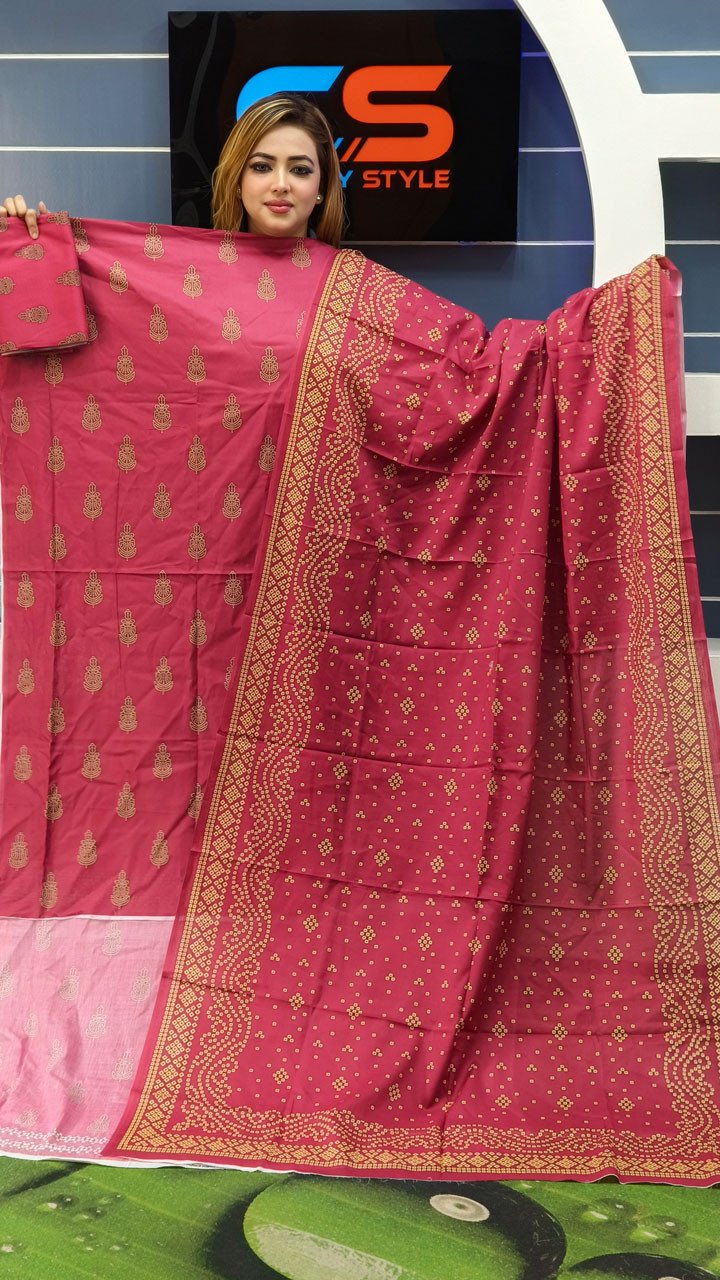 New Exclusive Bin Hameed Lawn Three Piece With Print Salwar