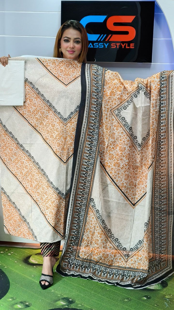 Coco Premium Cotton Lawn Three Piece Set