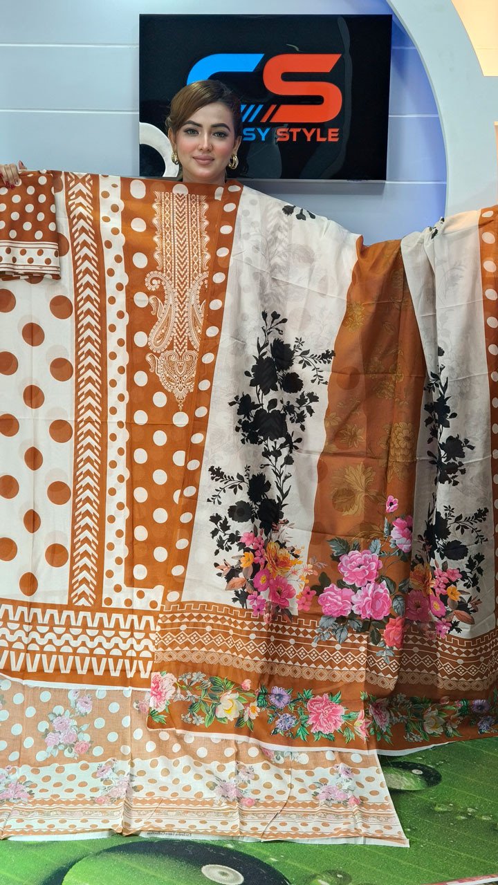 New Exclusive Bin Hameed Lawn Three Piece With Print Salwar