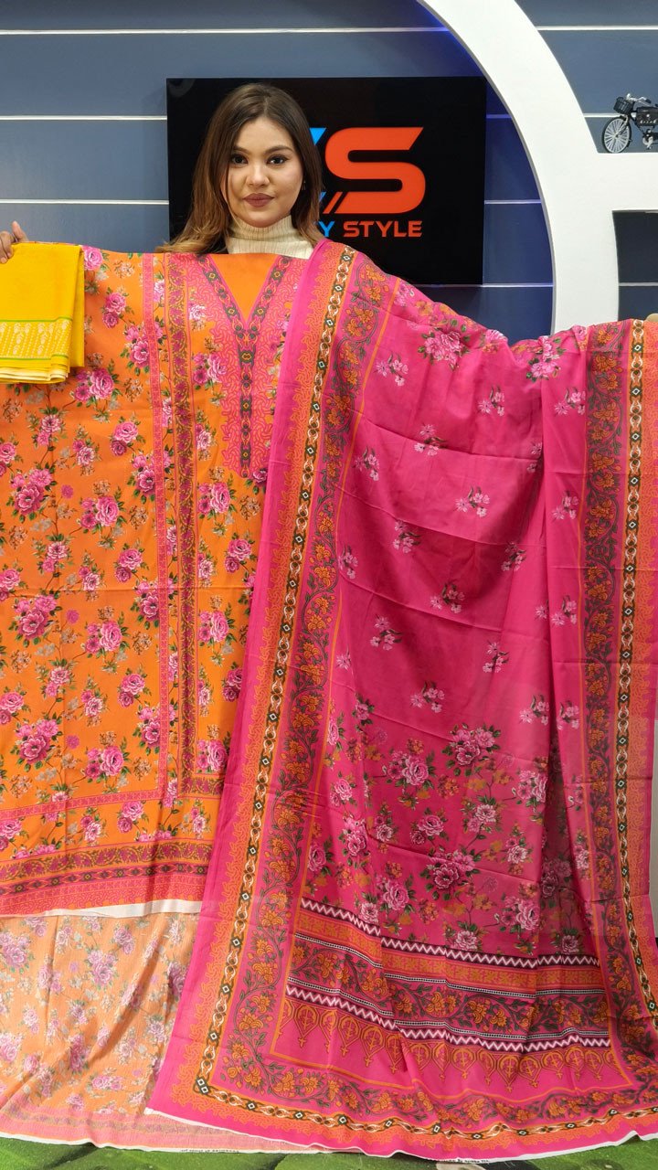 New Exclusive Bin Hameed Lawn Three Piece With Print Salwar