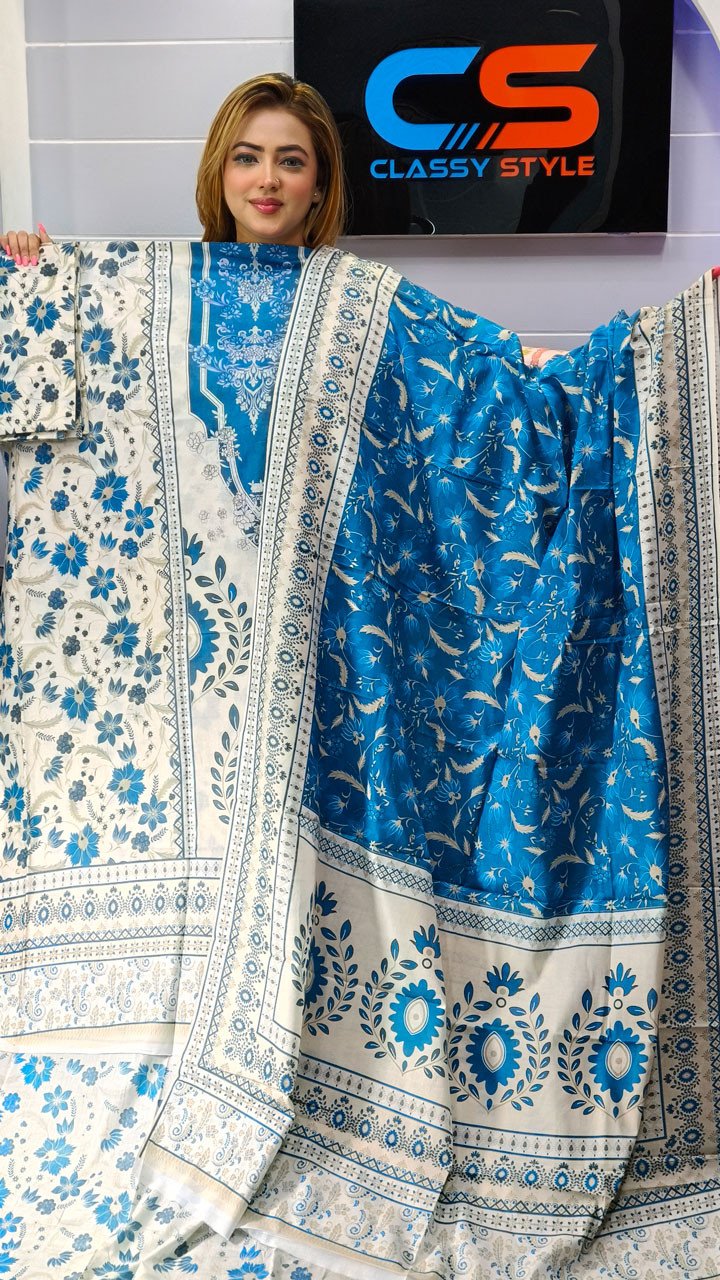 New Exclusive Bin Hameed Lawn Three Piece With Print Salwar