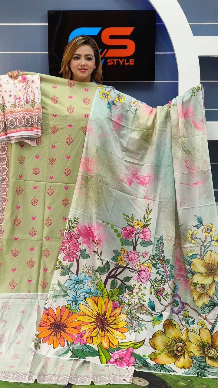 New Exclusive Bin Hameed Lawn Three Piece With Print Salwar