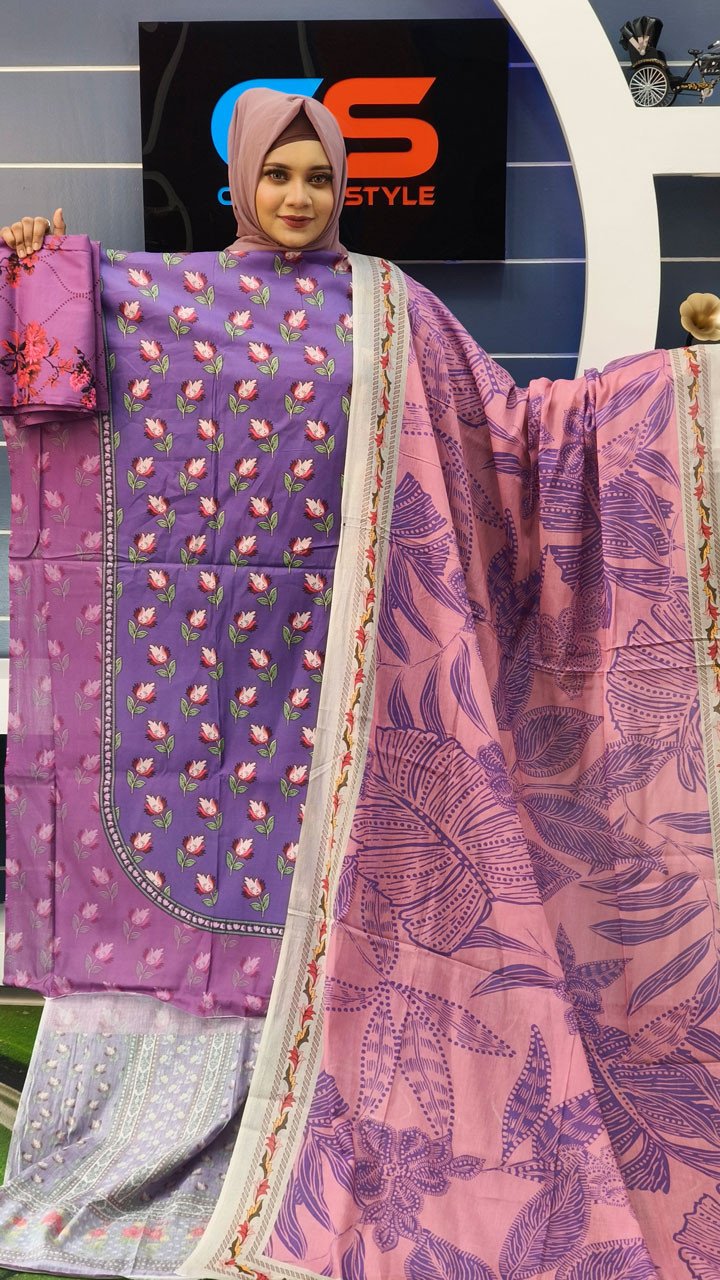 Coco Premium Cotton Lawn Three Piece Set