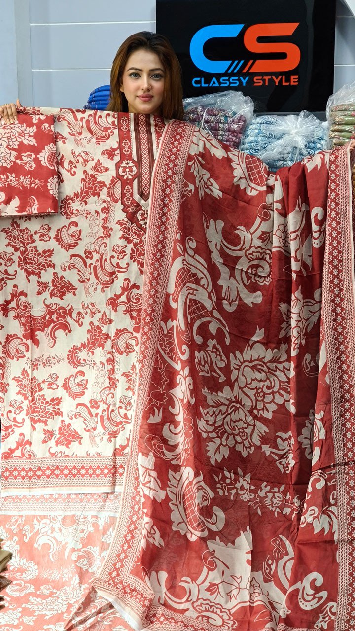 New Exclusive Bin Hameed Lawn Three Piece With Print Salwar