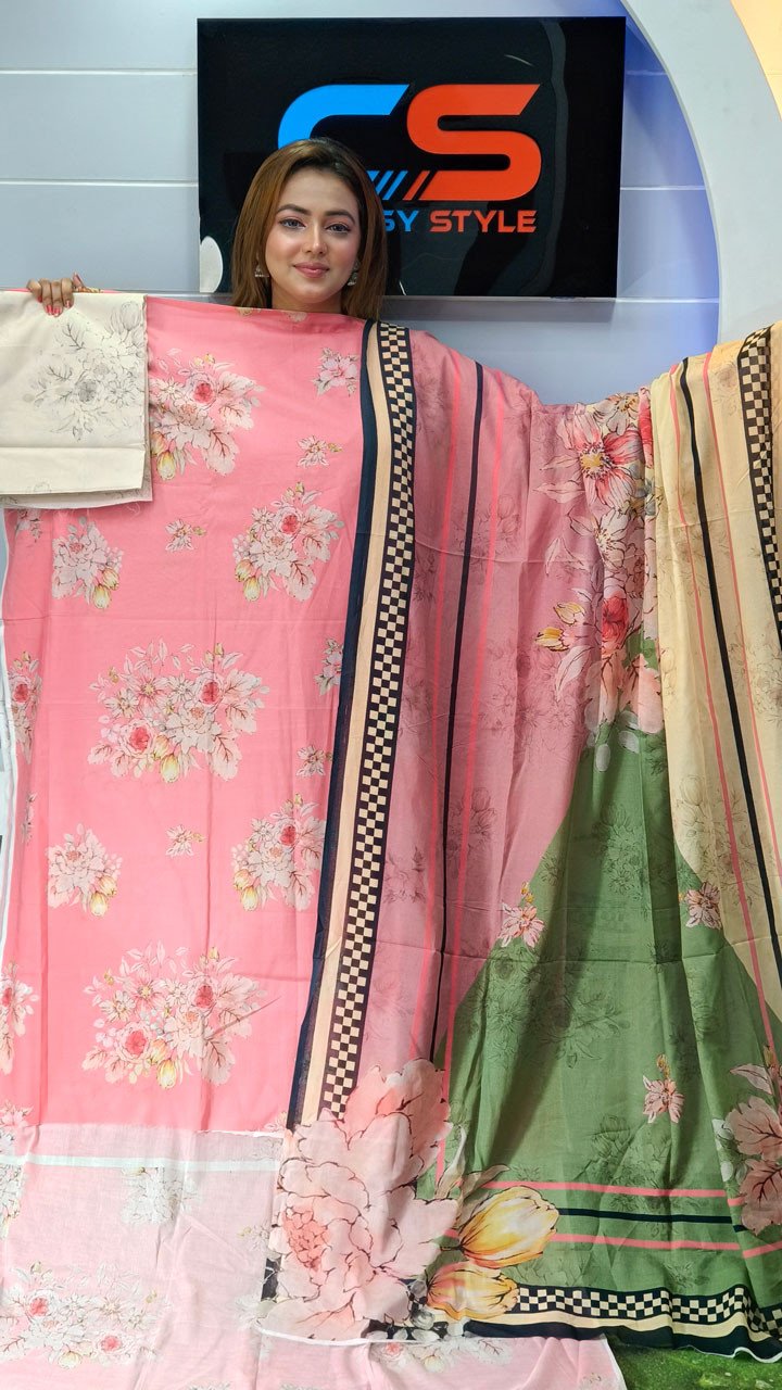 Coco Premium Cotton Lawn Three Piece Set