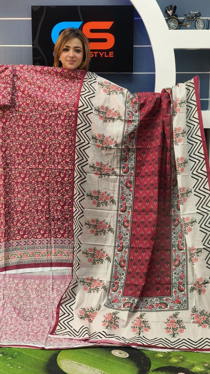 New Exclusive Bin Hameed Lawn Three Piece With Print Salwar