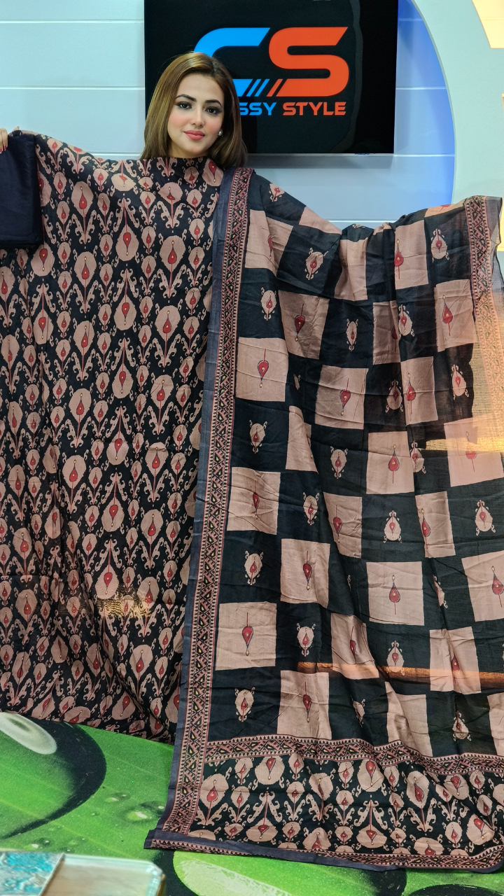 Pure Cotton Jaipuri Patel Three Piece/Best Quality