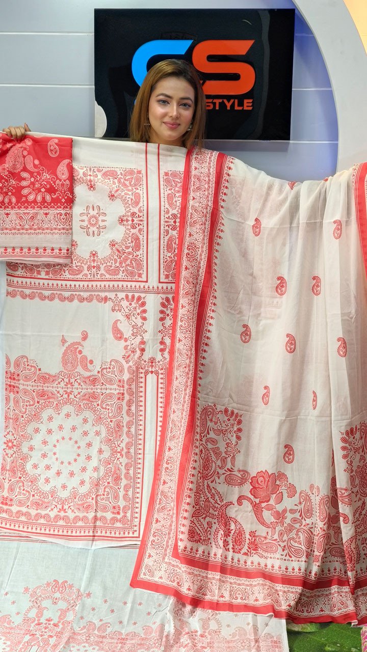 Coco Premium Cotton Lawn Three Piece Set