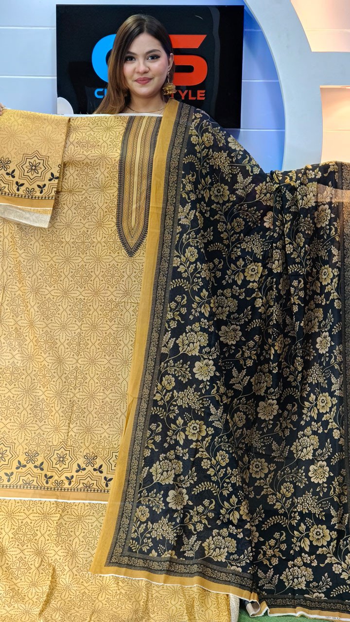 Coco Premium Cotton Lawn Three Piece Set