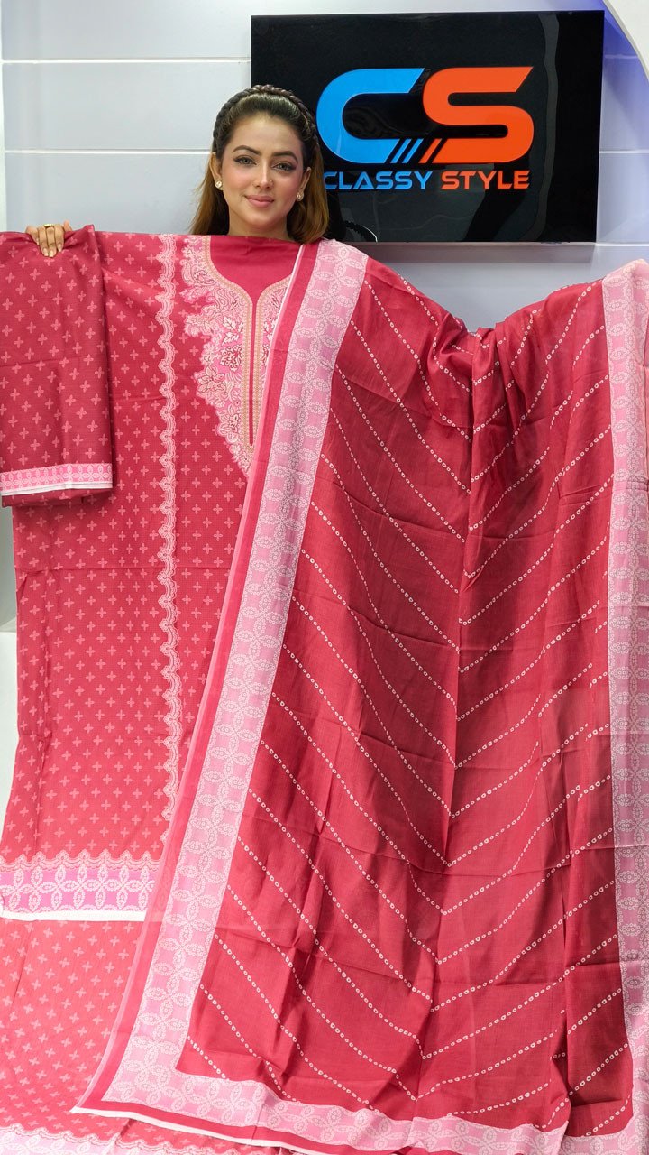 New Exclusive Bin Hameed Lawn Three Piece With Print Salwar