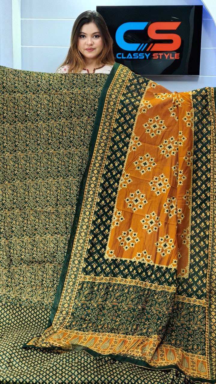 New Jaipuri Kalamkari Pure Cotton Three Piece Set