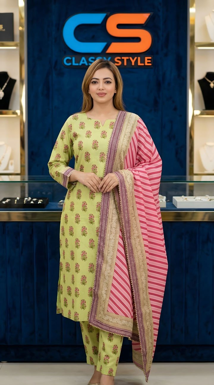 New Exclusive Bin Hameed Lawn Three Piece With Print Salwar