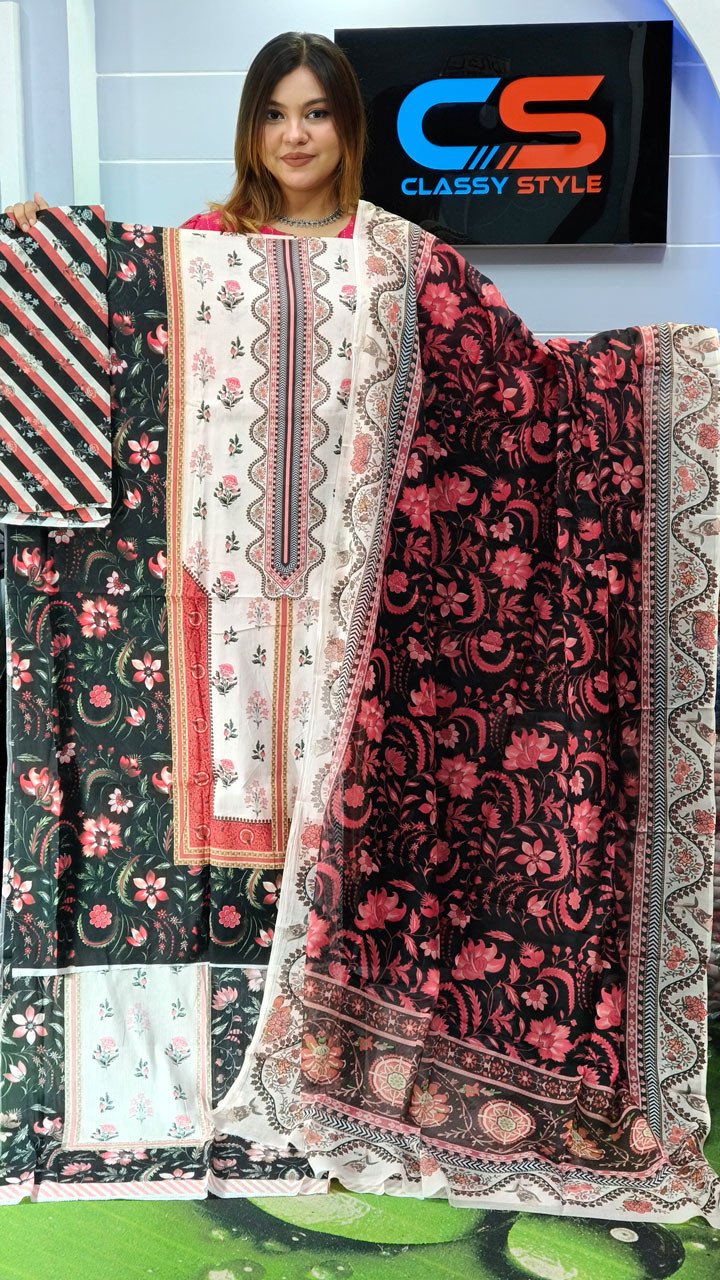 New Exclusive Bin Hameed Lawn Three Piece With Print Salwar