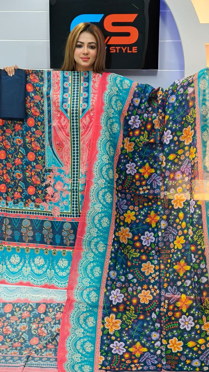 New Premium Zom Zom Lawn Three Piece