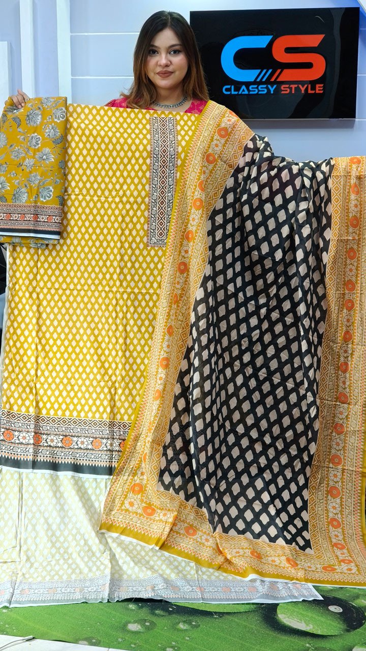 New Exclusive Bin Hameed Lawn Three Piece With Print Salwar