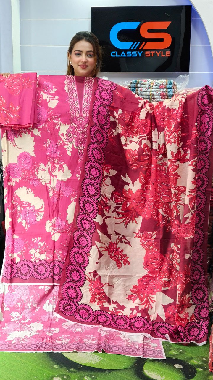 New Exclusive Bin Hameed Lawn Three Piece With Print Salwar