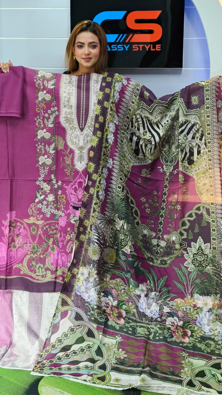 New Premium Zom Zom Lawn Three Piece