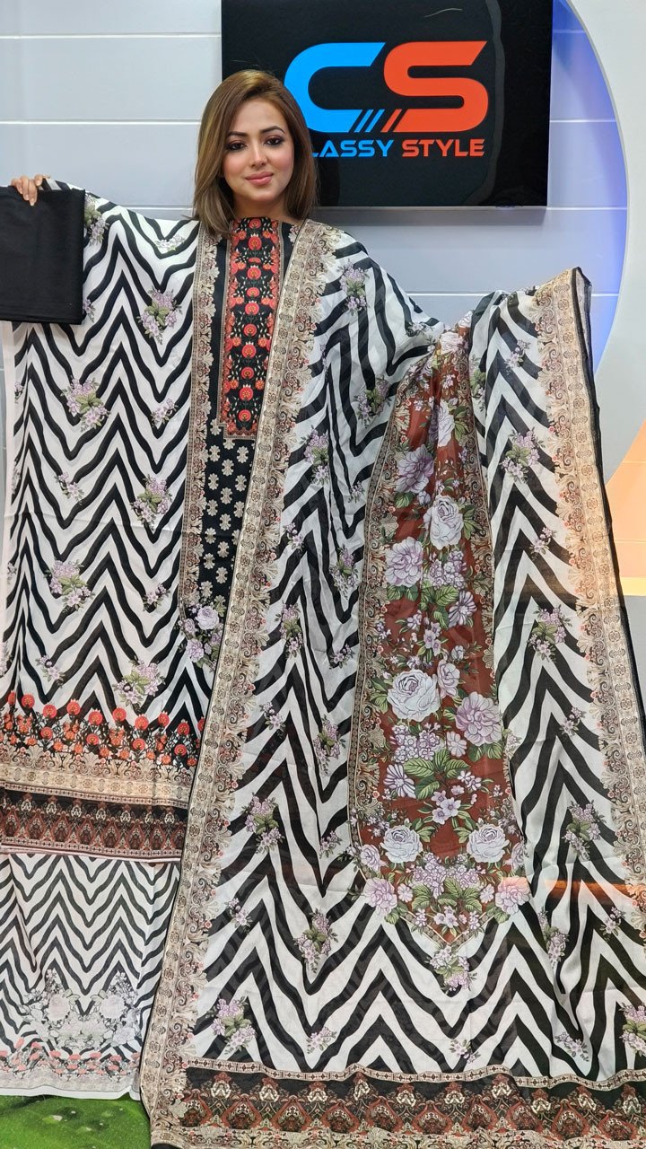 New Premium Zom Zom Lawn Three Piece