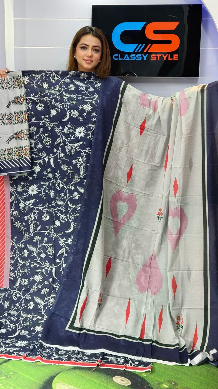 New Exclusive Bin Hameed Lawn Three Piece With Print Salwar