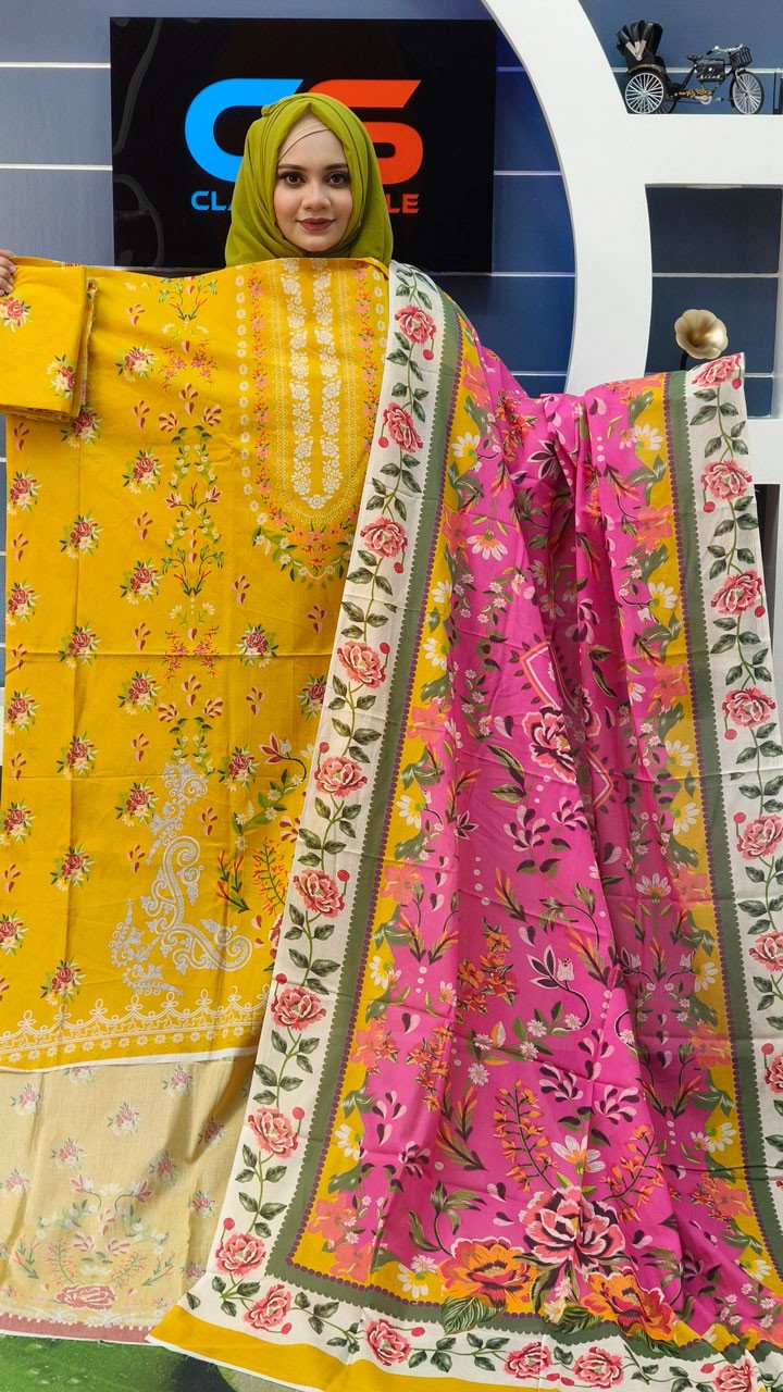 New Exclusive Bin Hameed Lawn Three Piece With Print Salwar