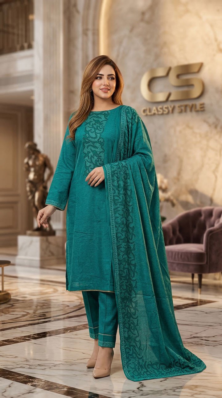 Ganga Cotton Three Piece Set– Embroidery Premium Collection