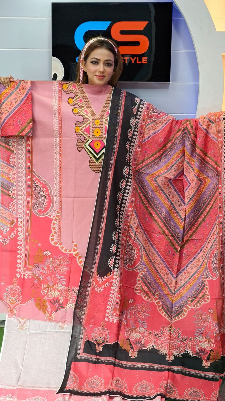 Coco Premium Cotton Lawn Three Piece Set