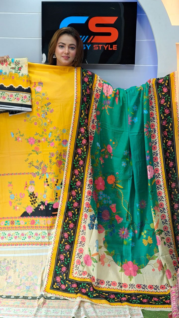 Coco Premium Cotton Lawn Three Piece Set