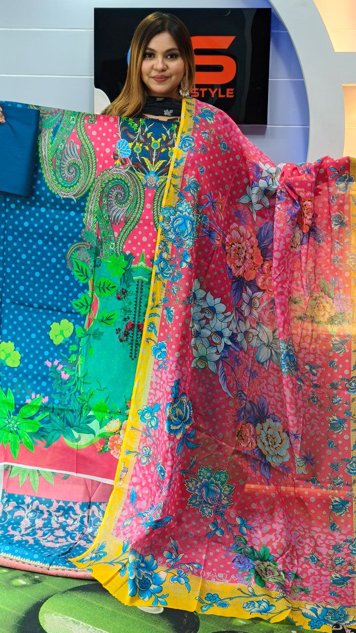 New Premium Zom Zom Lawn Three Piece