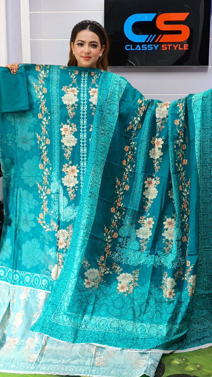 New Premium Zom Zom Lawn Three Piece-Cotton Dupatta