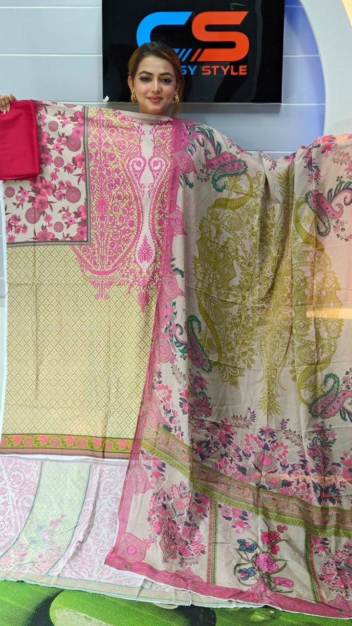 New Premium Zom Zom Lawn Three Piece