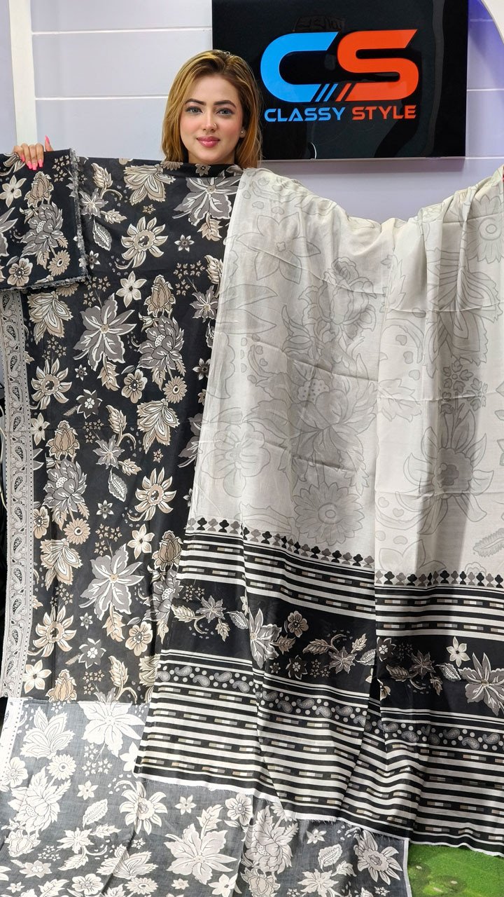 New Exclusive Bin Hameed Lawn Three Piece With Print Salwar