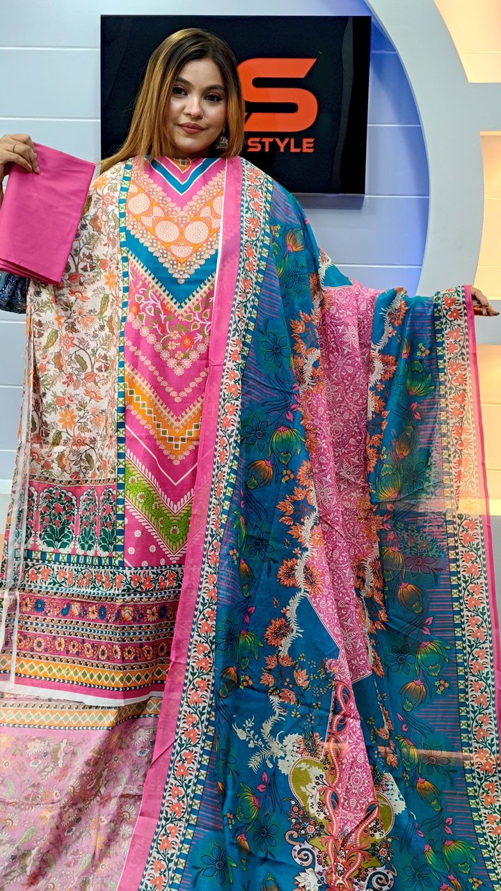 New Premium Zom Zom Lawn Three Piece