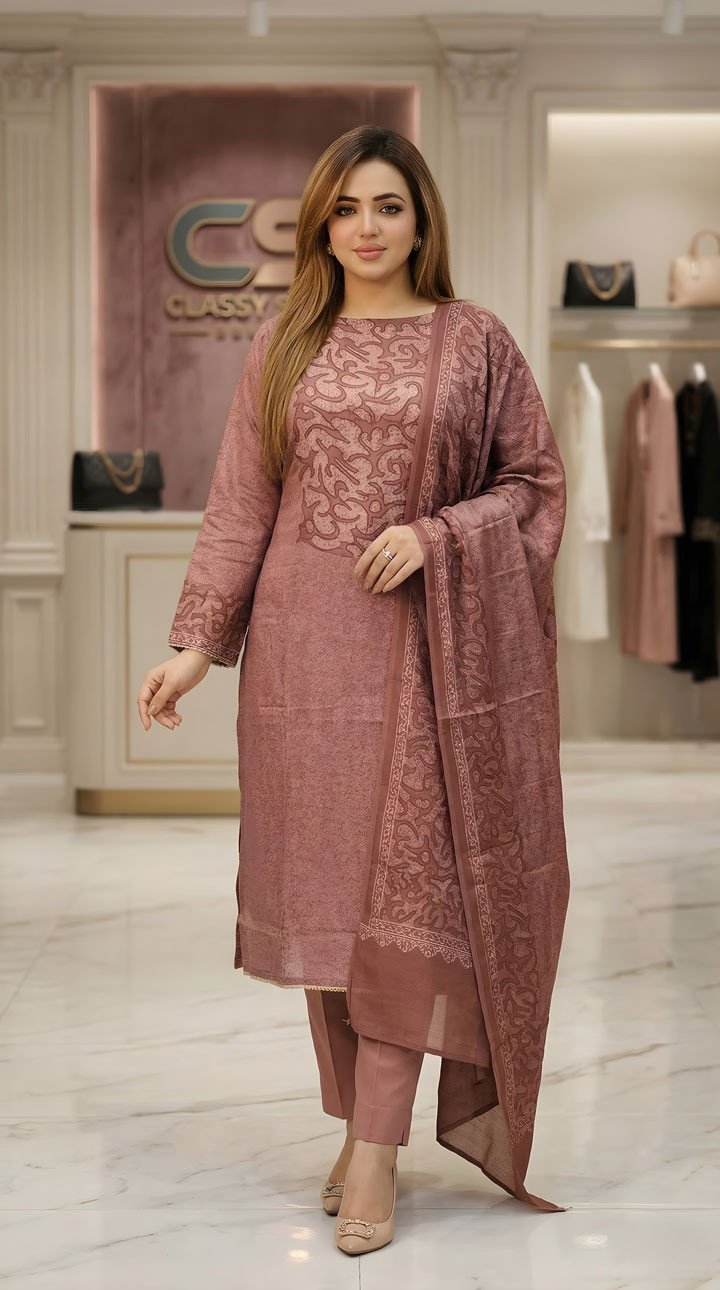 Ganga Cotton Three Piece Set– Embroidery Premium Collection