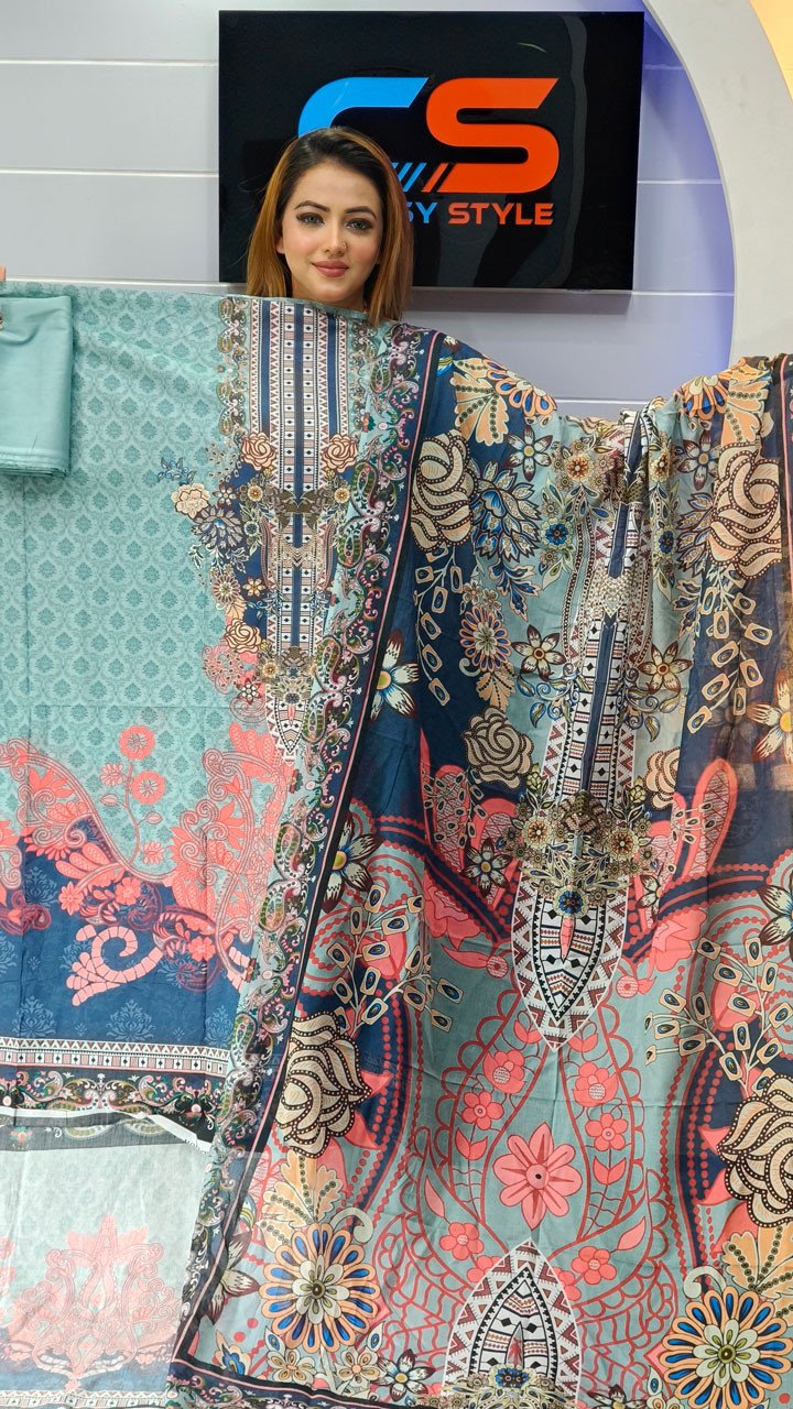 New Premium Zom Zom Lawn Three Piece