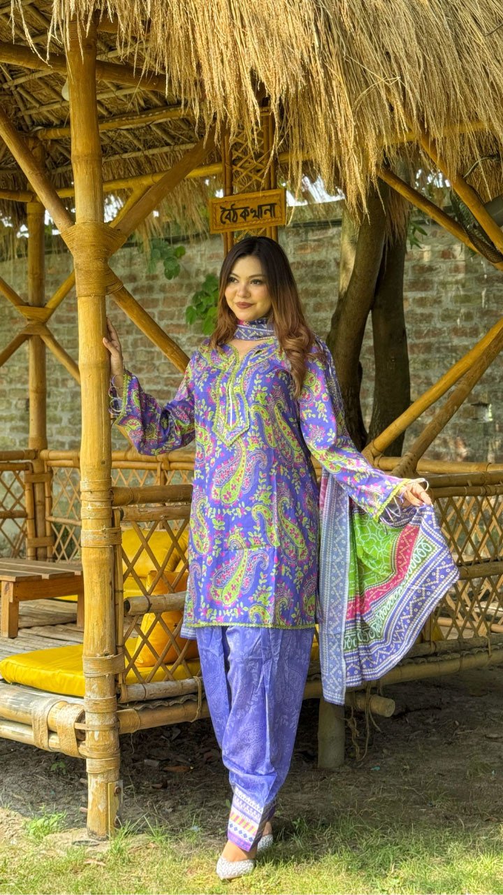 New Exclusive Bin Hameed Lawn Three Piece With Print Salwar