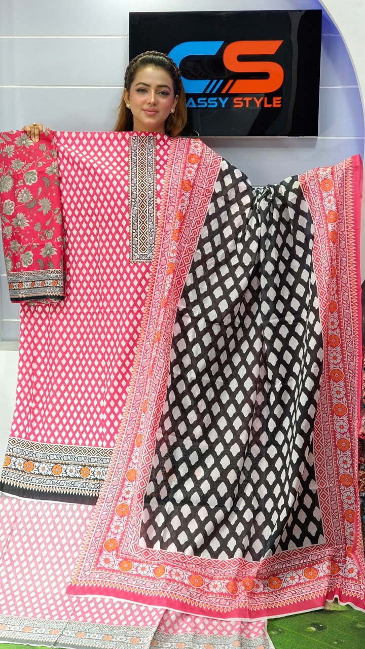 New Exclusive Bin Hameed Lawn Three Piece With Print Salwar