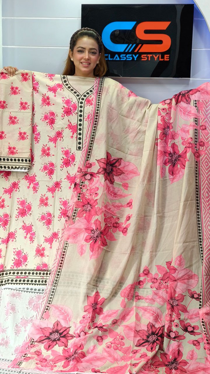 New Exclusive Bin Hameed Lawn Three Piece With Print Salwar