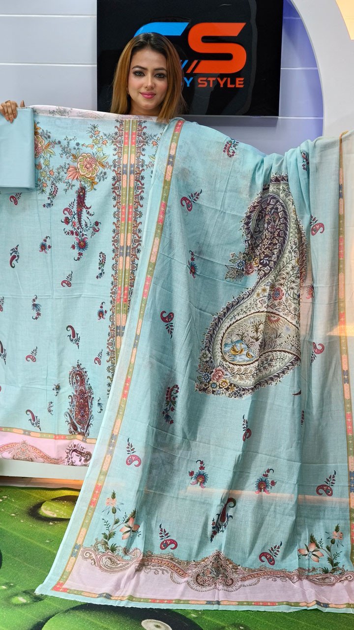 Coco Premium Cotton Lawn Three Piece Set