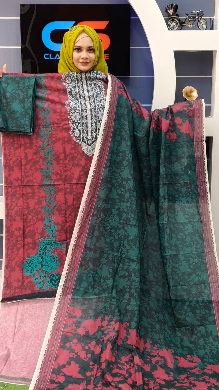 New Exclusive Bin Hameed Lawn Three Piece With Print Salwar