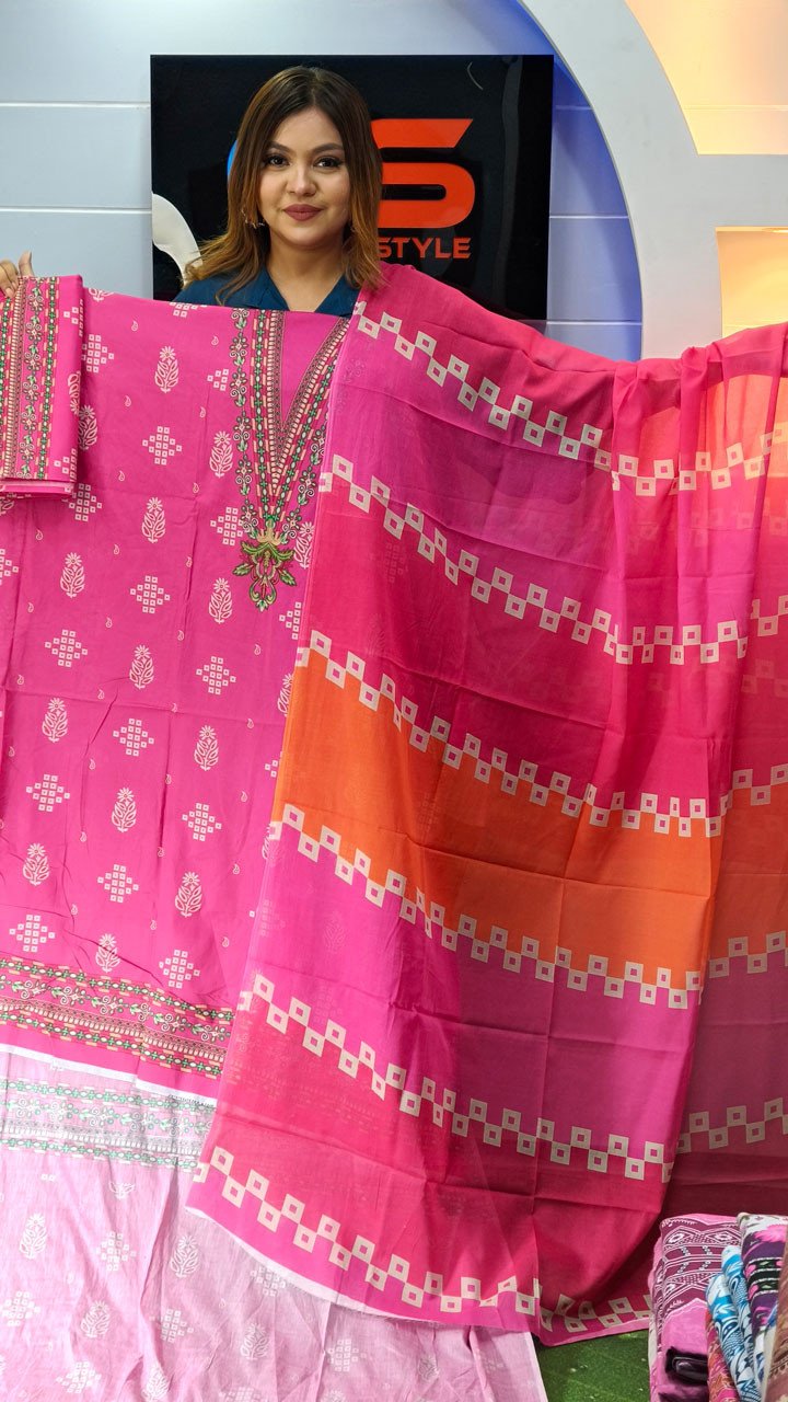 New Exclusive Bin Hameed Lawn Three Piece With Print Salwar