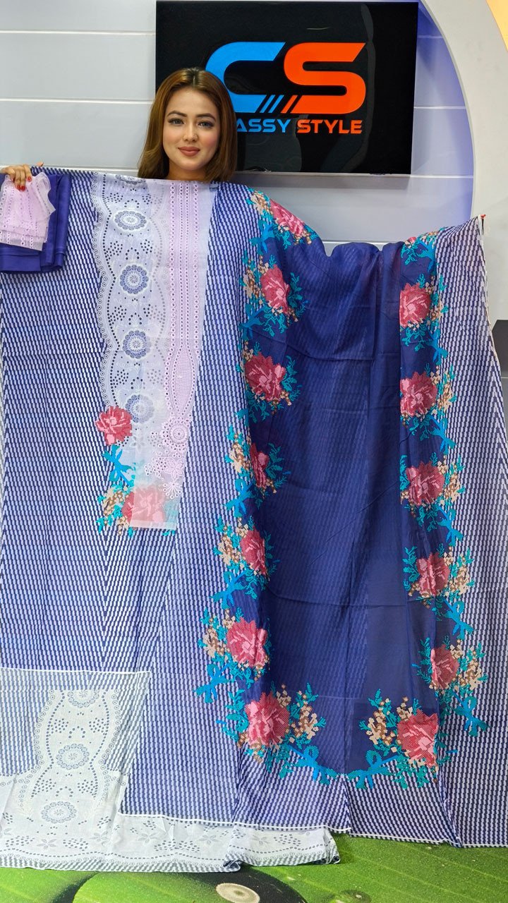 Coco Premium Cotton Lawn Three Piece Set