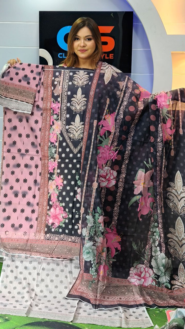 Coco Premium Cotton Lawn Three Piece Set