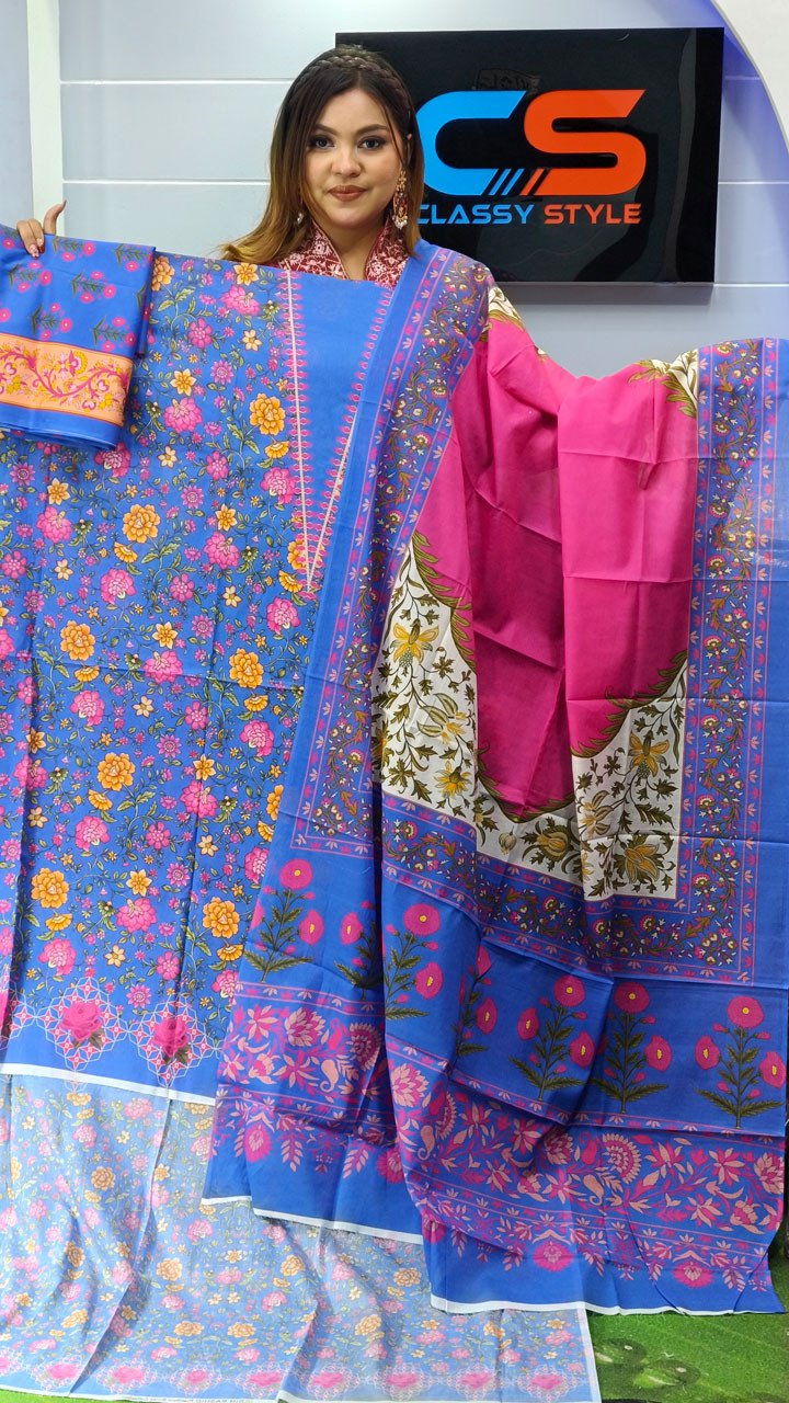 New Exclusive Bin Hameed Lawn Three Piece With Print Salwar