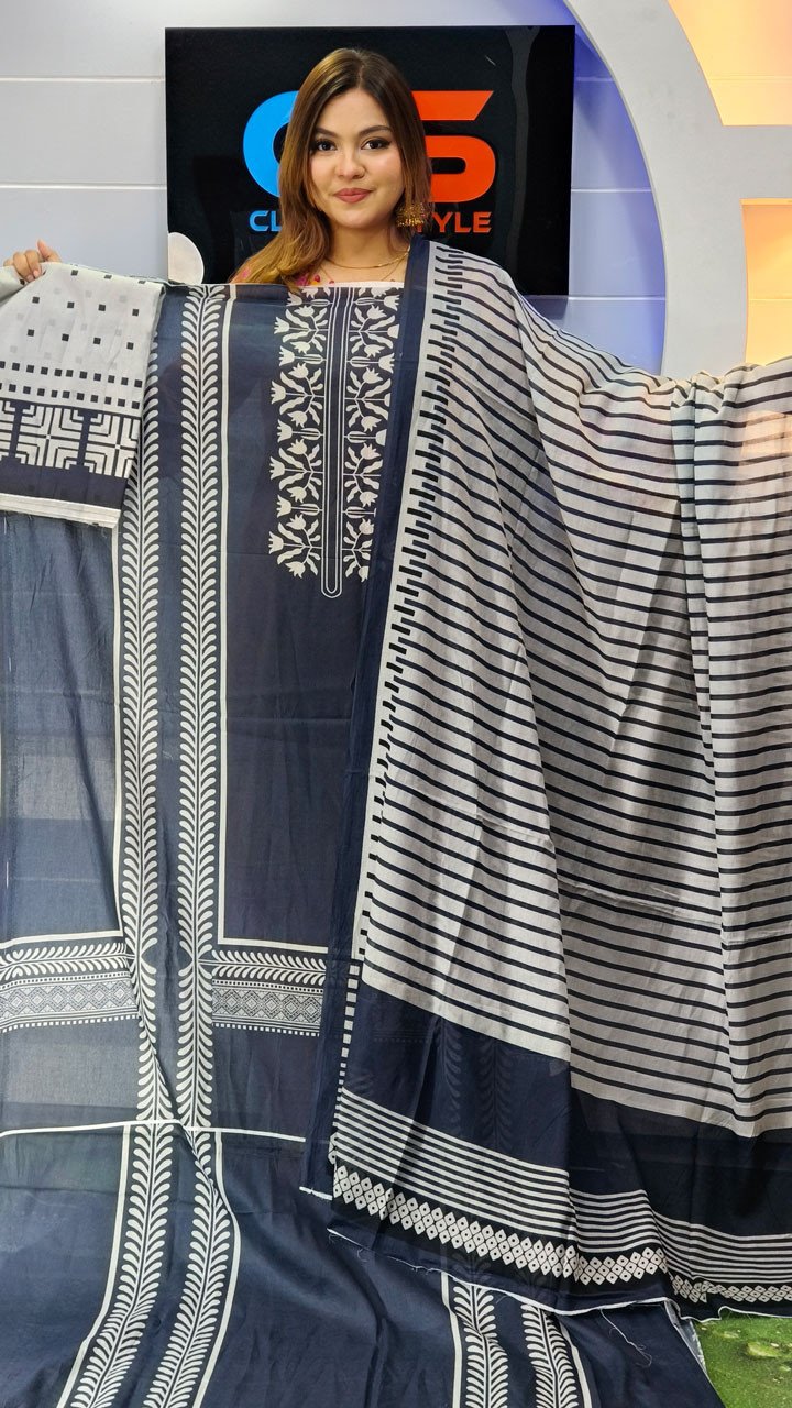 Coco Premium Cotton Lawn Three Piece Set