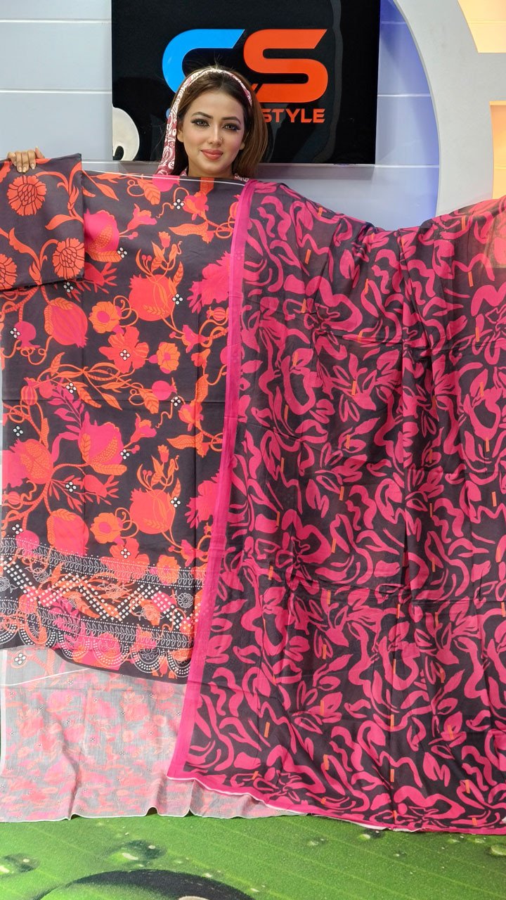 Coco Premium Cotton Lawn Three Piece Set