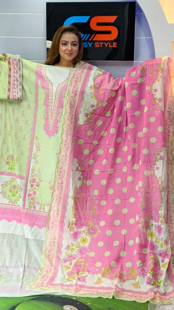 New Exclusive Bin Hameed Lawn Three Piece With Print Salwar