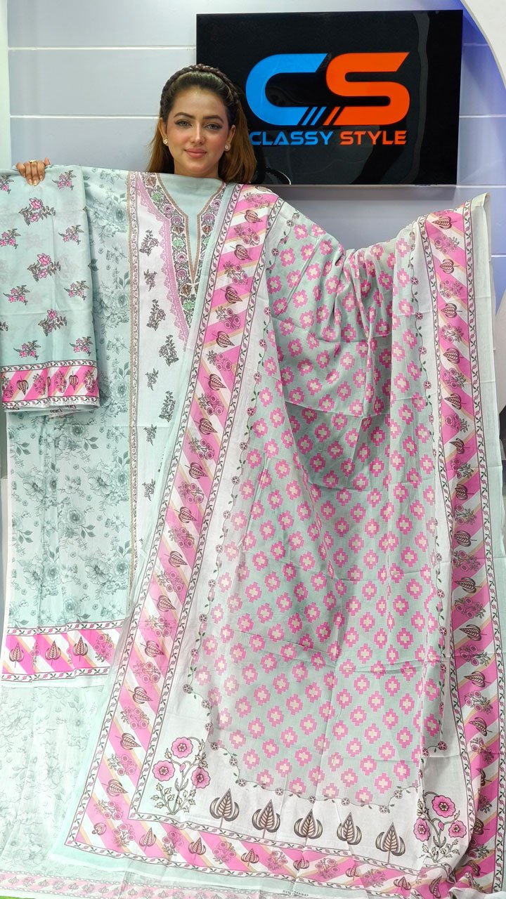 New Exclusive Bin Hameed Lawn Three Piece With Print Salwar