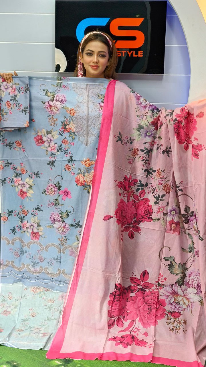 Coco Premium Cotton Lawn Three Piece Set