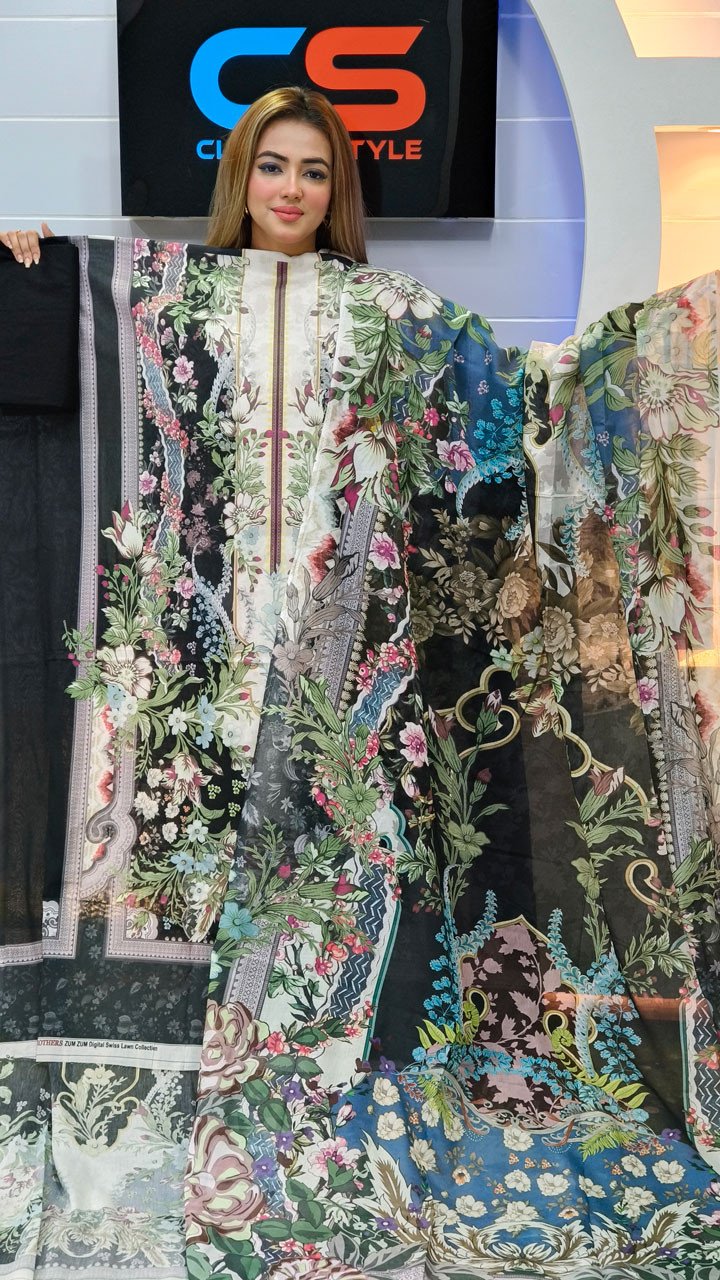 New Premium Zom Zom Lawn Three Piece